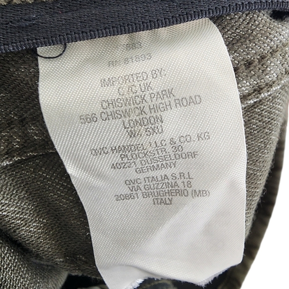 Denim&Co hunter green Women's plus size 3X pants with black pin stripes NWT - Picture 9 of 12